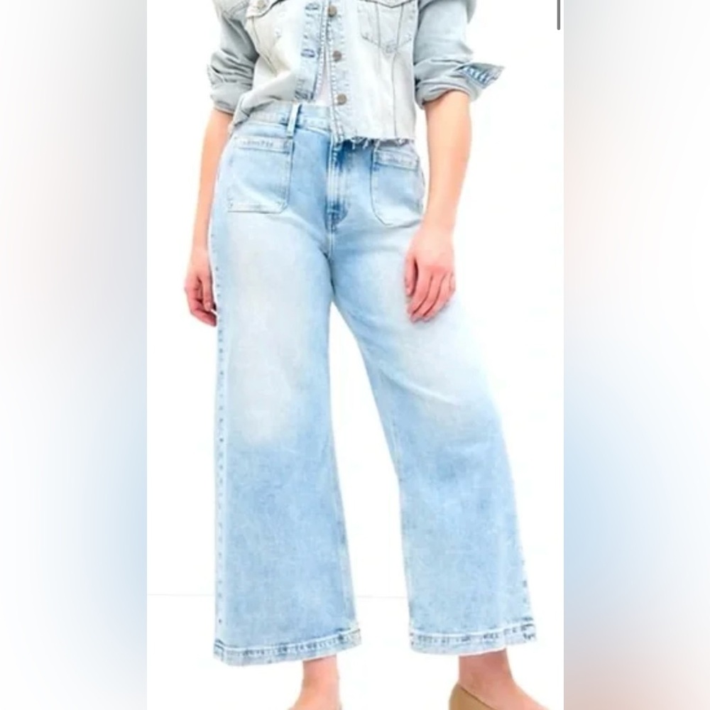 GAP High Rise Stride Ankle Jeans - Light Blue